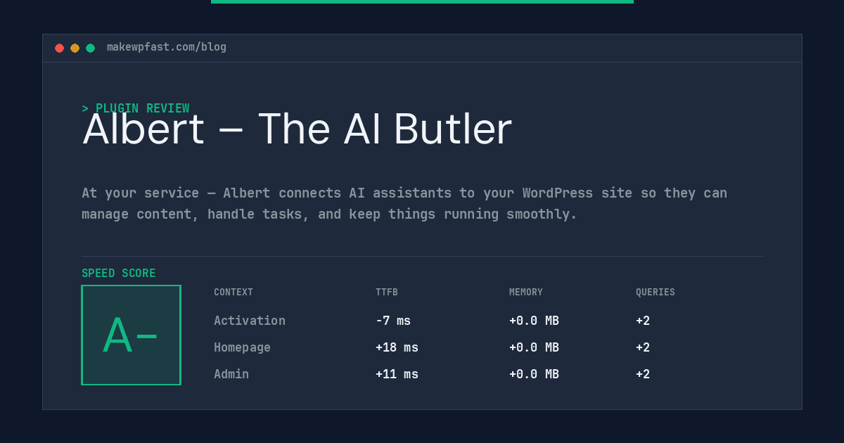 Albert – The AI Butler - MakeWPFast