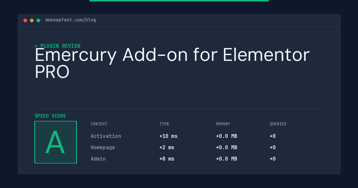 Emercury Add-on for Elementor PRO - MakeWPFast