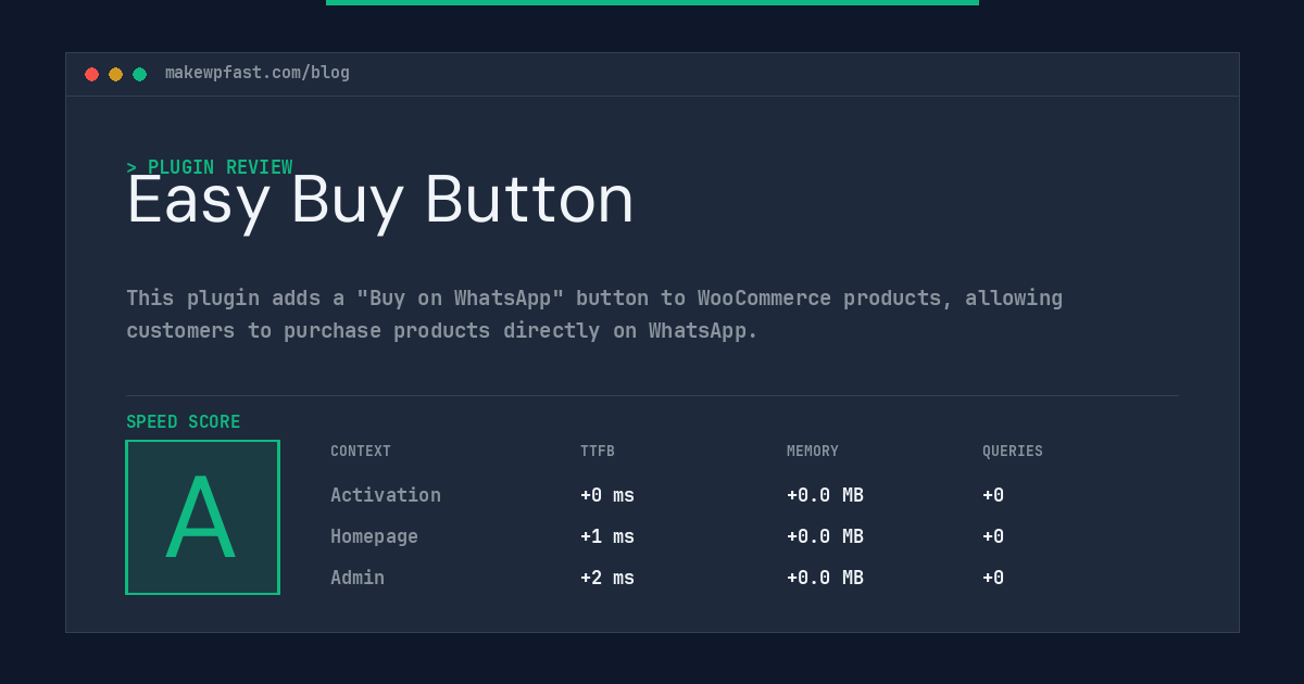 Easy Buy Button - MakeWPFast