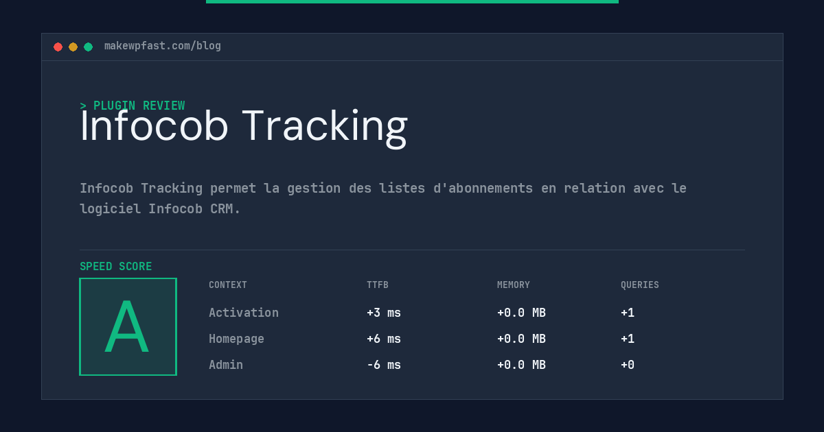 Infocob Tracking - MakeWPFast