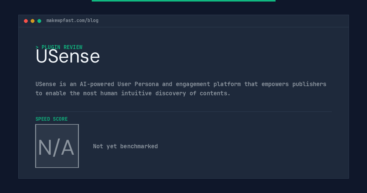 USense - MakeWPFast