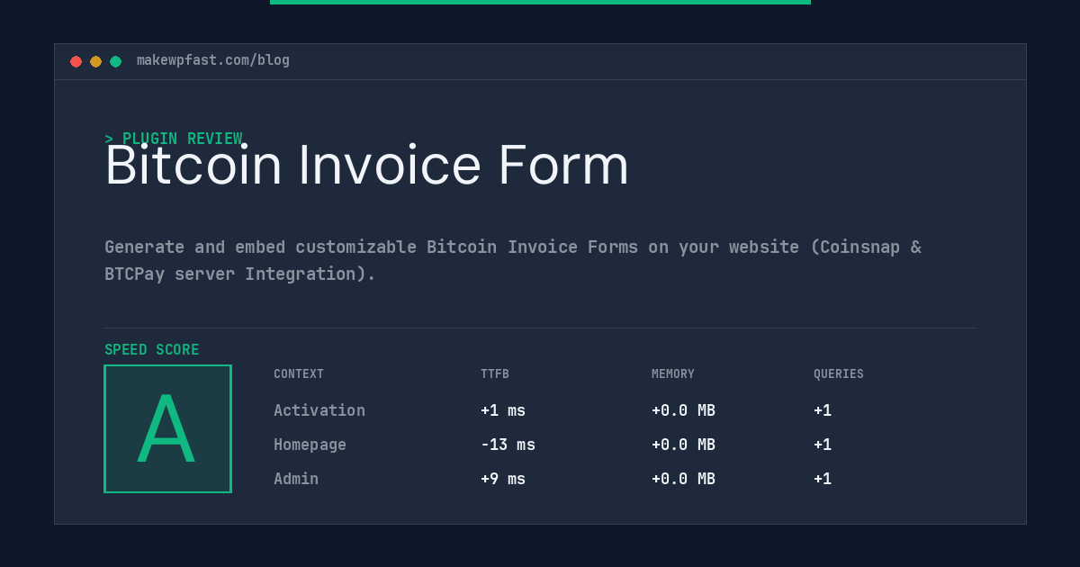 Bitcoin Invoice Form - MakeWPFast