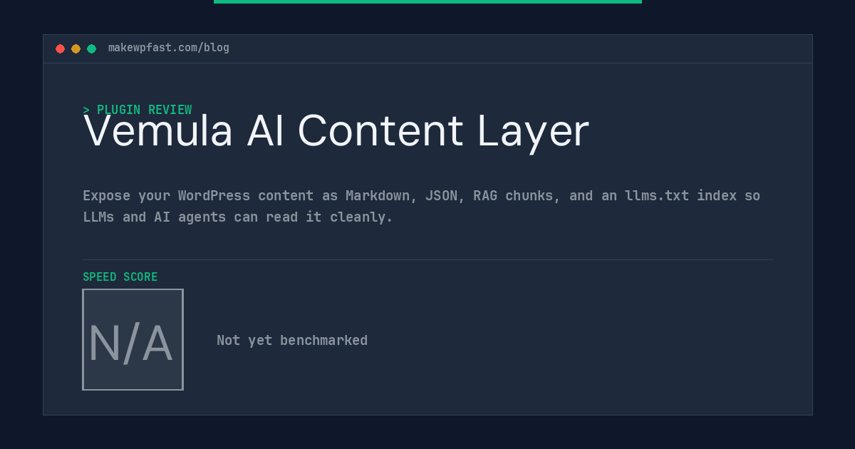 Vemula AI Content Layer - MakeWPFast