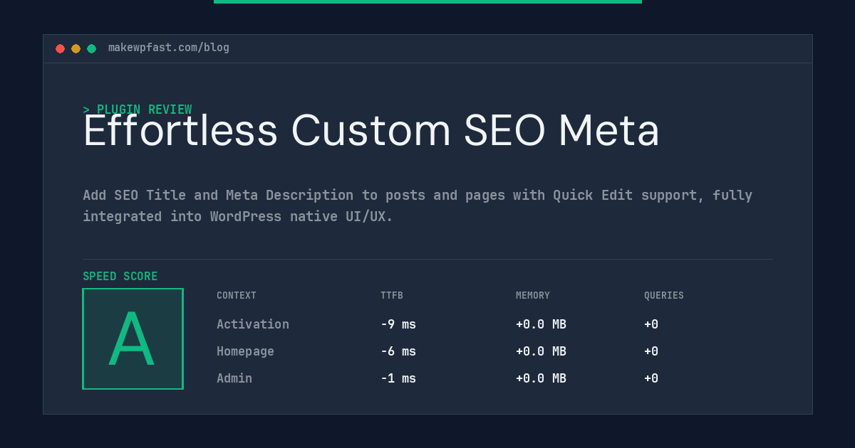 Effortless Custom SEO Meta - MakeWPFast