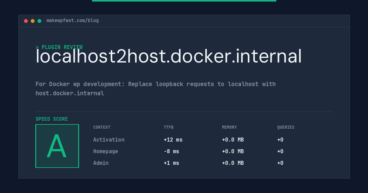 localhost2host.docker.internal - MakeWPFast