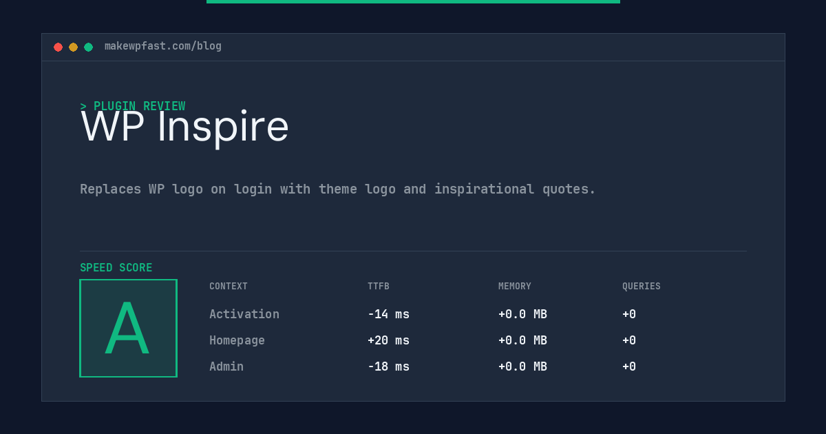 WP Inspire - MakeWPFast