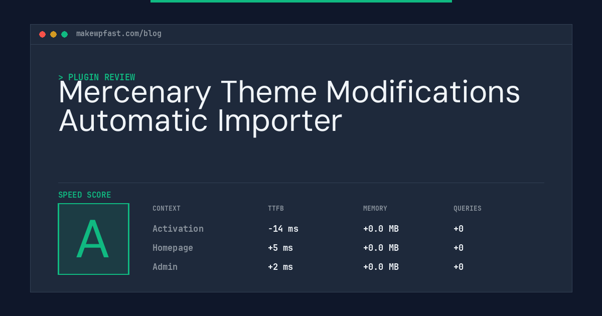 Mercenary Theme Modifications Automatic Importer - MakeWPFast