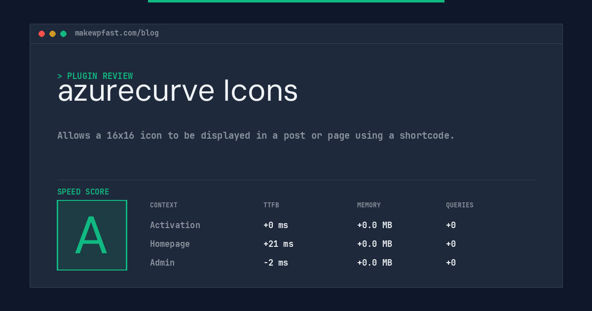 azurecurve Icons - MakeWPFast