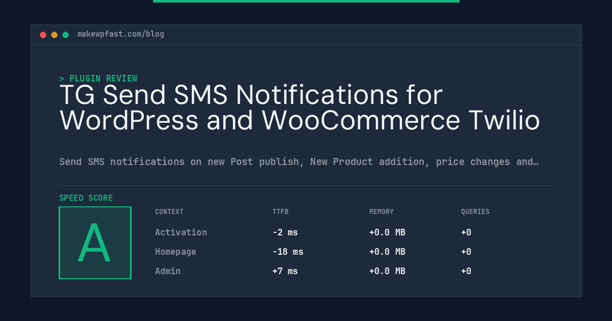 TG Send SMS Notifications for WordPress and WooCommerce Twilio - MakeWPFast