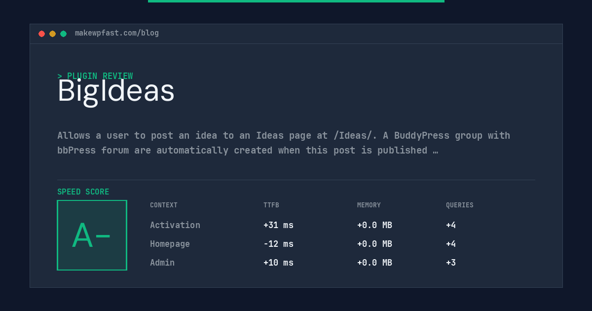 BigIdeas - MakeWPFast