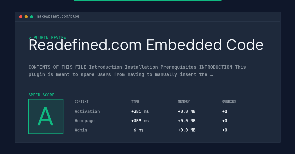 Readefined.com Embedded Code - MakeWPFast