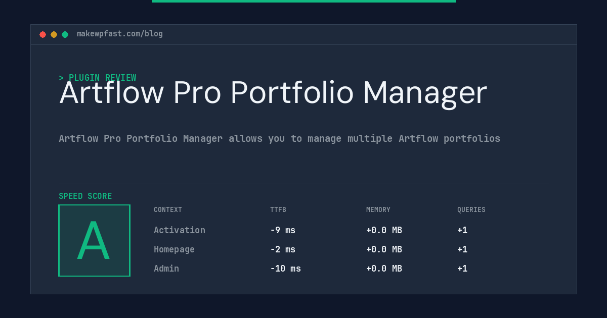 Artflow Pro Portfolio Manager - MakeWPFast