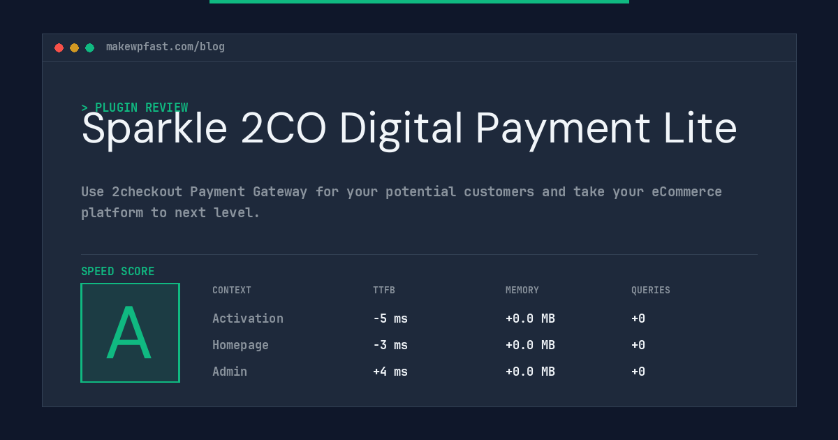 Sparkle 2CO Digital Payment Lite - MakeWPFast