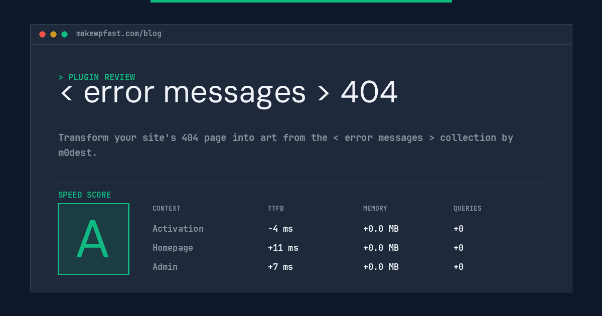 < error messages > 404 - MakeWPFast