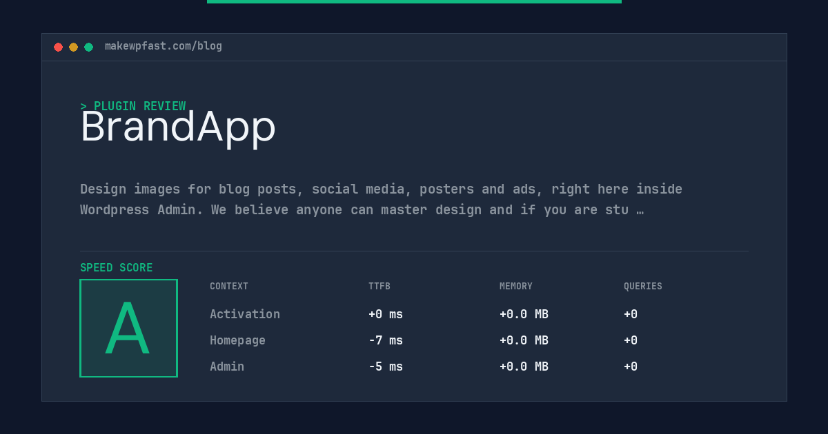 BrandApp - MakeWPFast