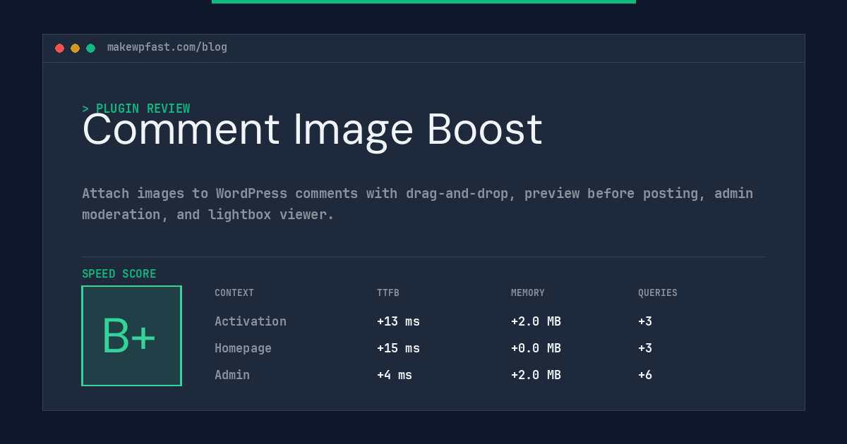 Comment Image Boost - MakeWPFast