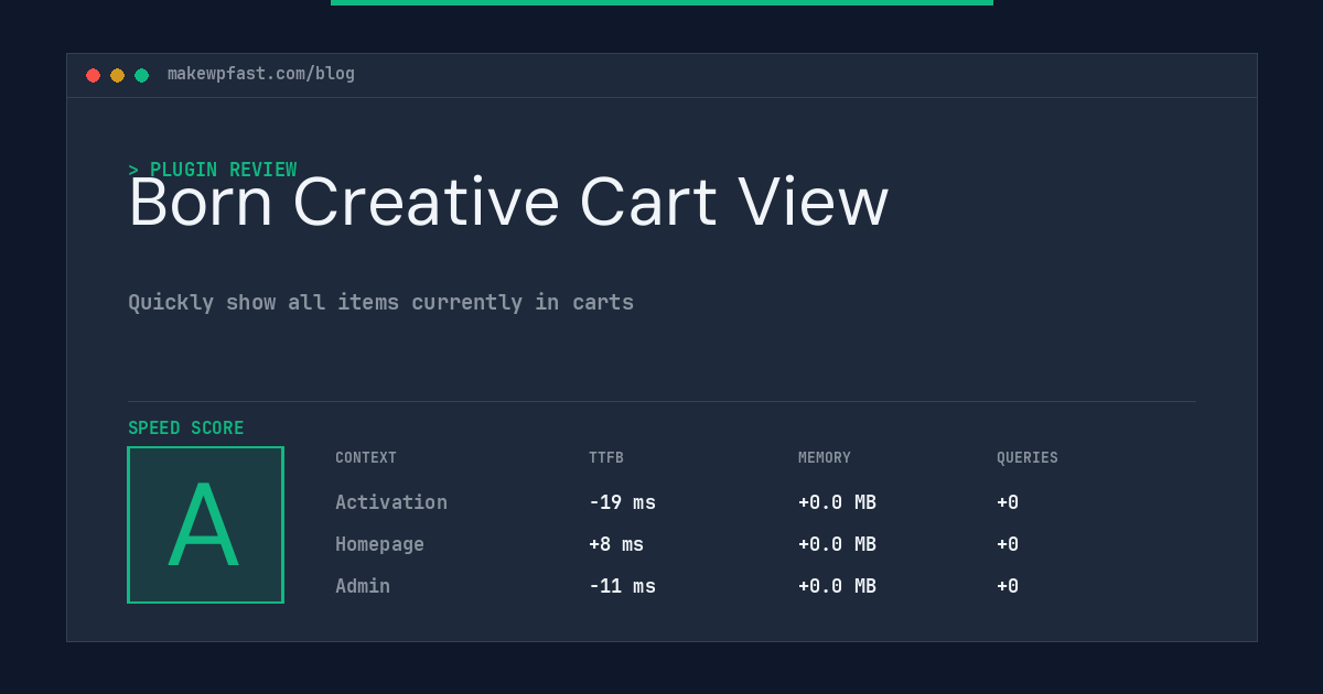 Born Creative Cart View - MakeWPFast