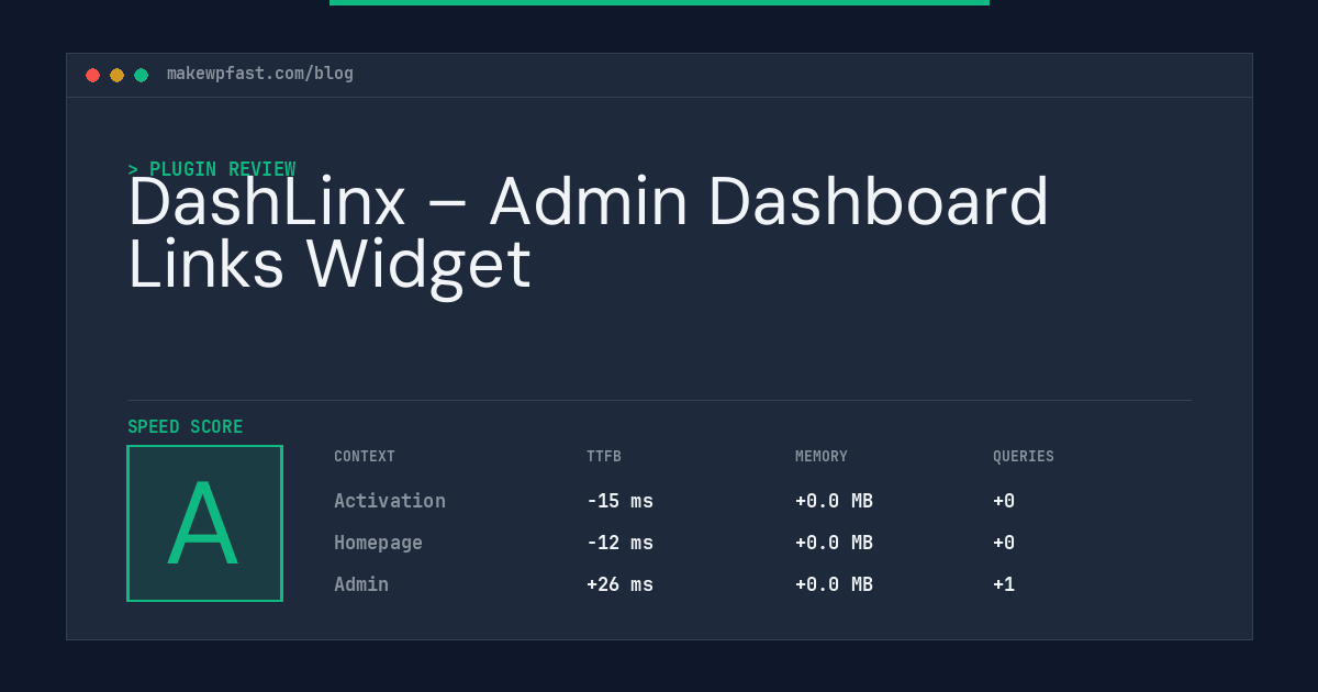DashLinx – Admin Dashboard Links Widget - MakeWPFast