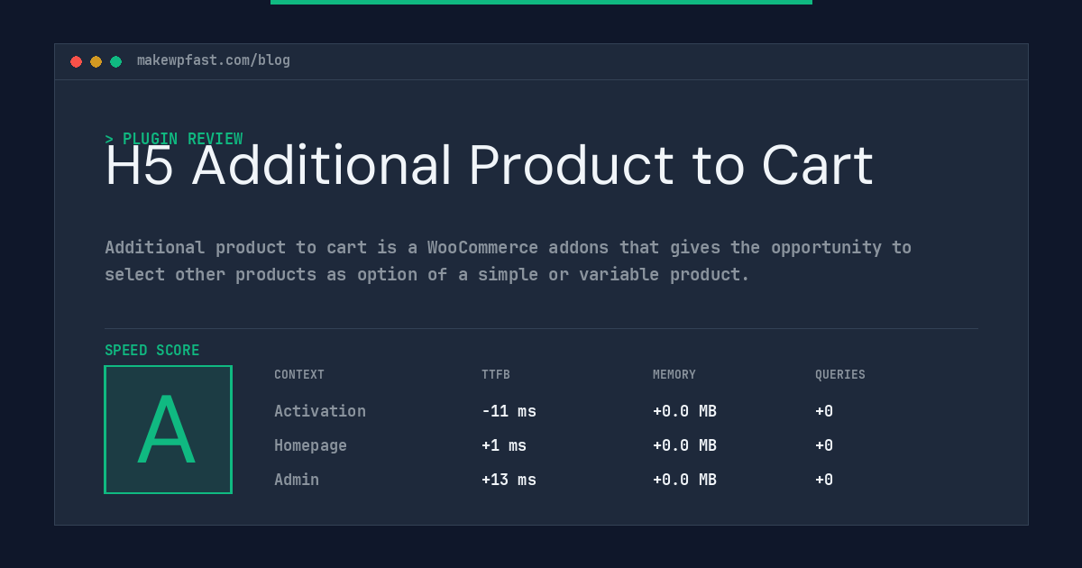 H5 Additional Product to Cart - MakeWPFast