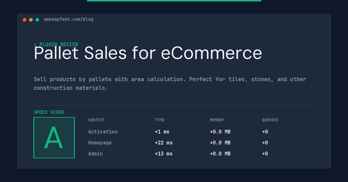 Pallet Sales for eCommerce - MakeWPFast
