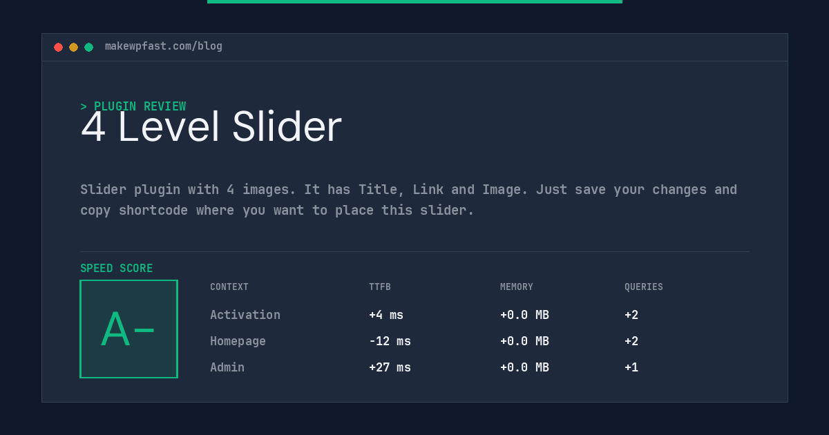 4 Level Slider - MakeWPFast