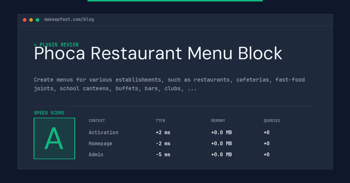 Phoca Restaurant Menu Block - MakeWPFast