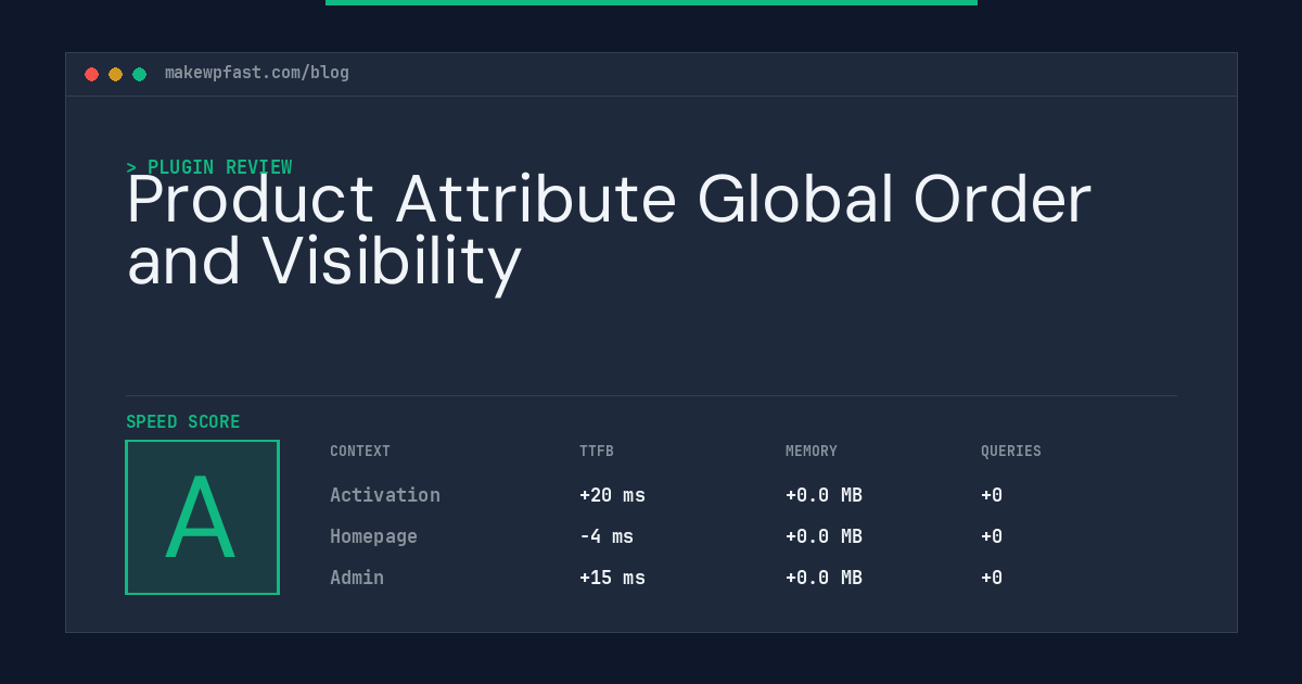 Product Attribute Global Order and Visibility - MakeWPFast