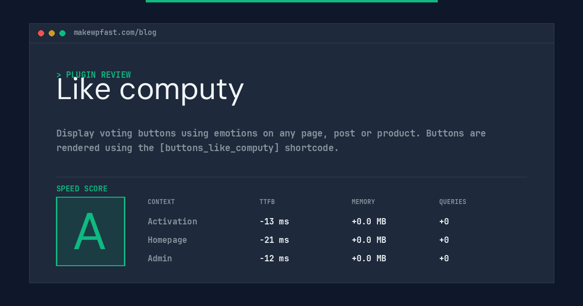 Like computy - MakeWPFast