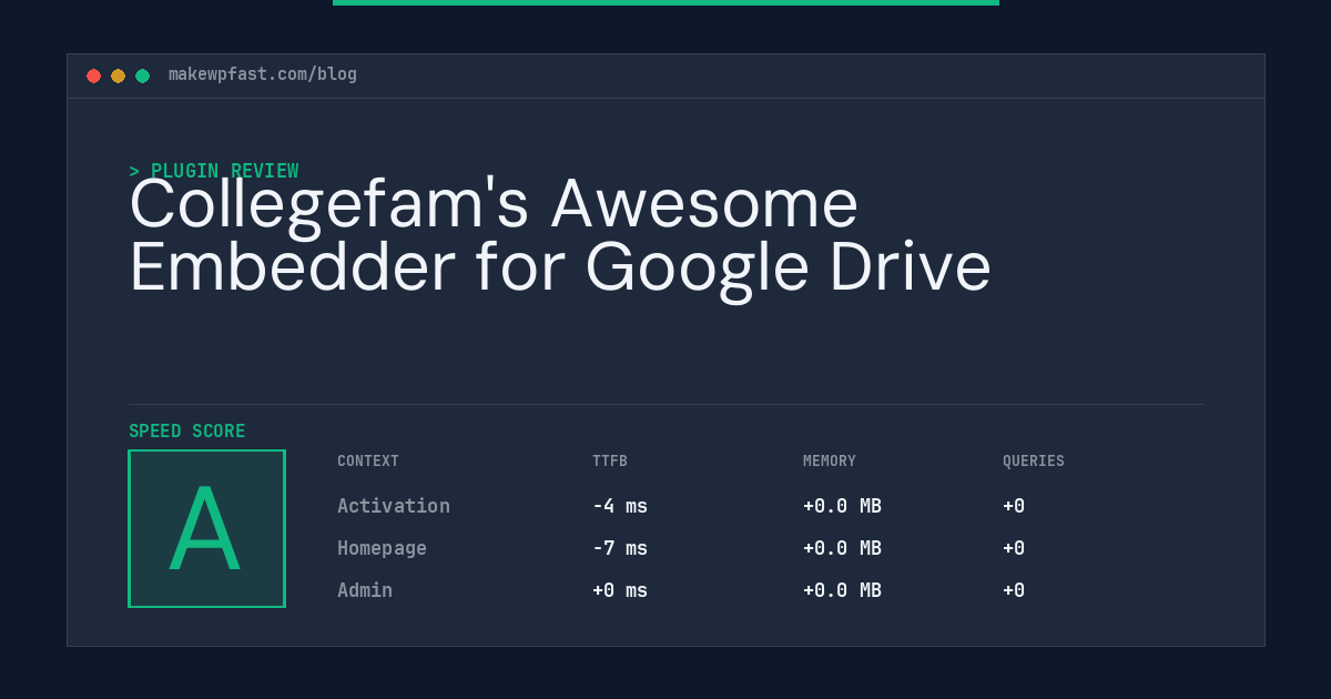 Collegefam's Awesome Embedder for Google Drive - MakeWPFast