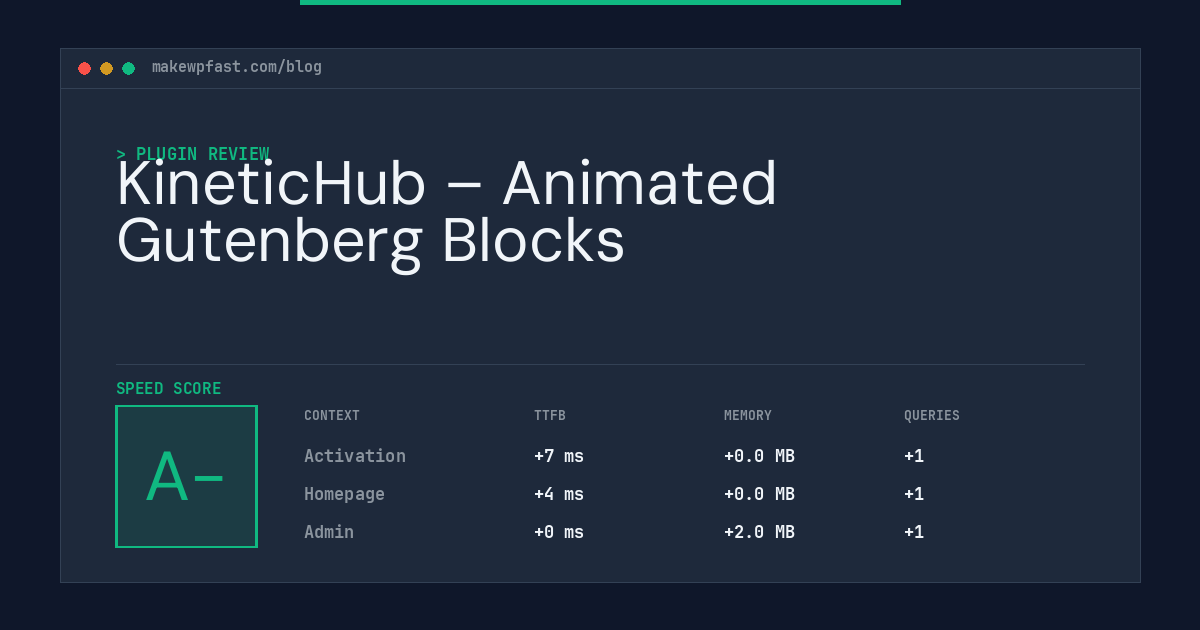 KineticHub – Animated Gutenberg Blocks - MakeWPFast