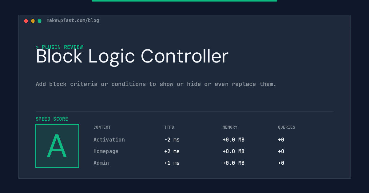 Block Logic Controller - MakeWPFast