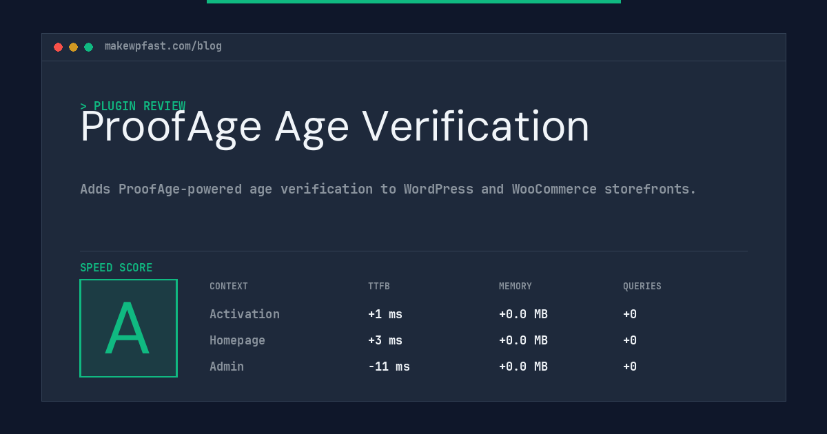 ProofAge Age Verification - MakeWPFast