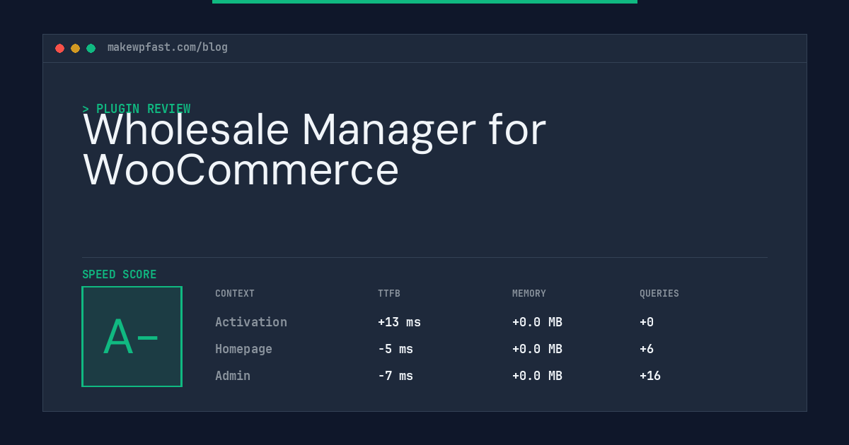 Wholesale Manager for WooCommerce - MakeWPFast
