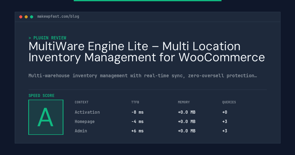 MultiWare Engine Lite – Multi Location Inventory Management for WooCommerce - MakeWPFast