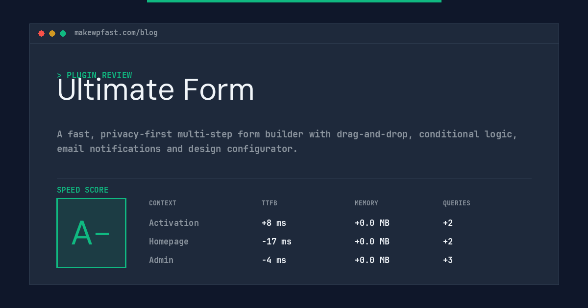 Ultimate Form - MakeWPFast