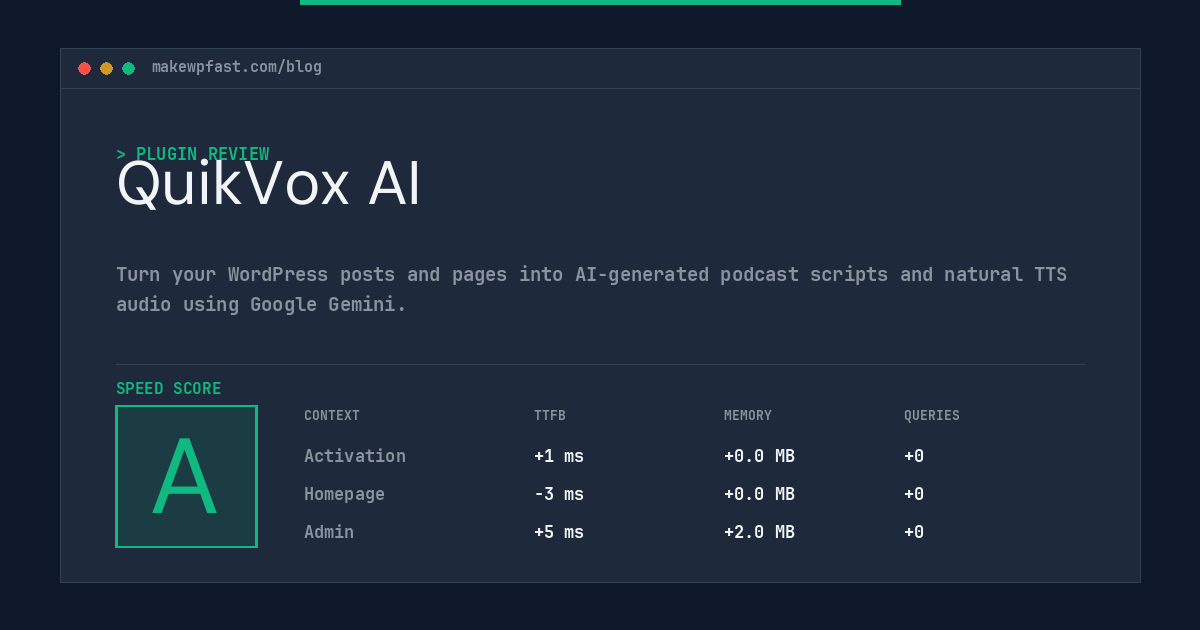 QuikVox AI - MakeWPFast