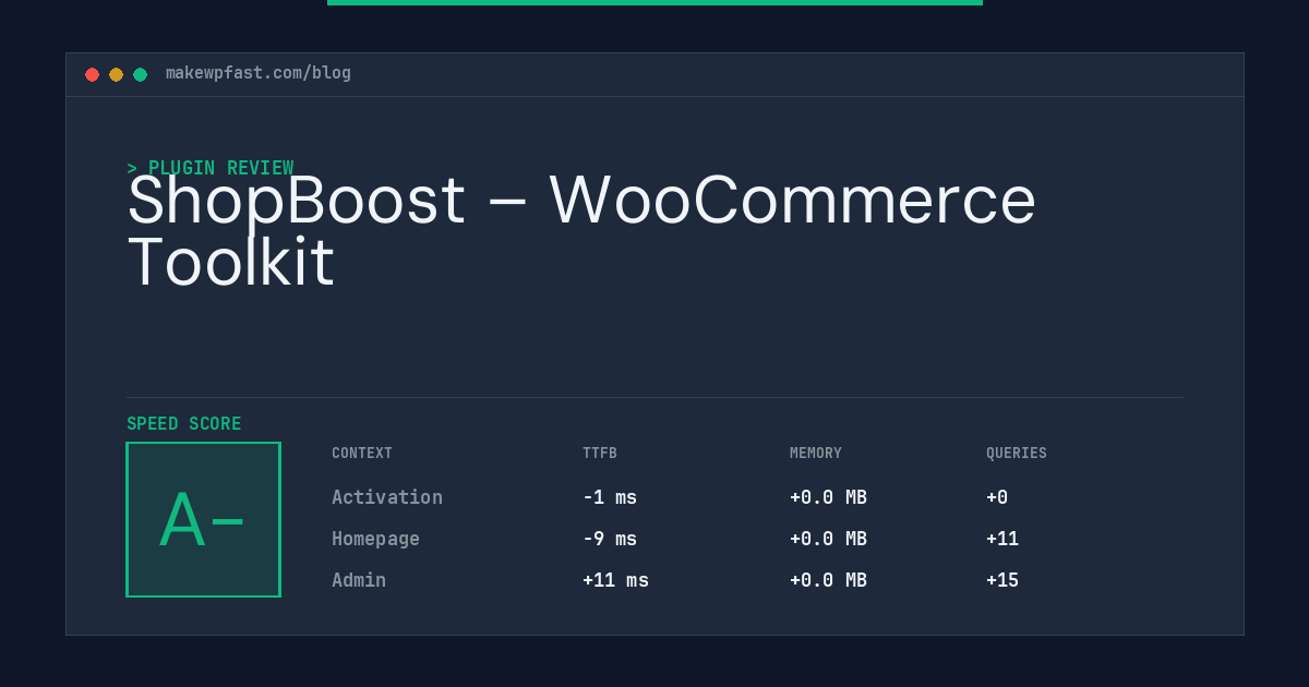 ShopBoost – WooCommerce Toolkit - MakeWPFast