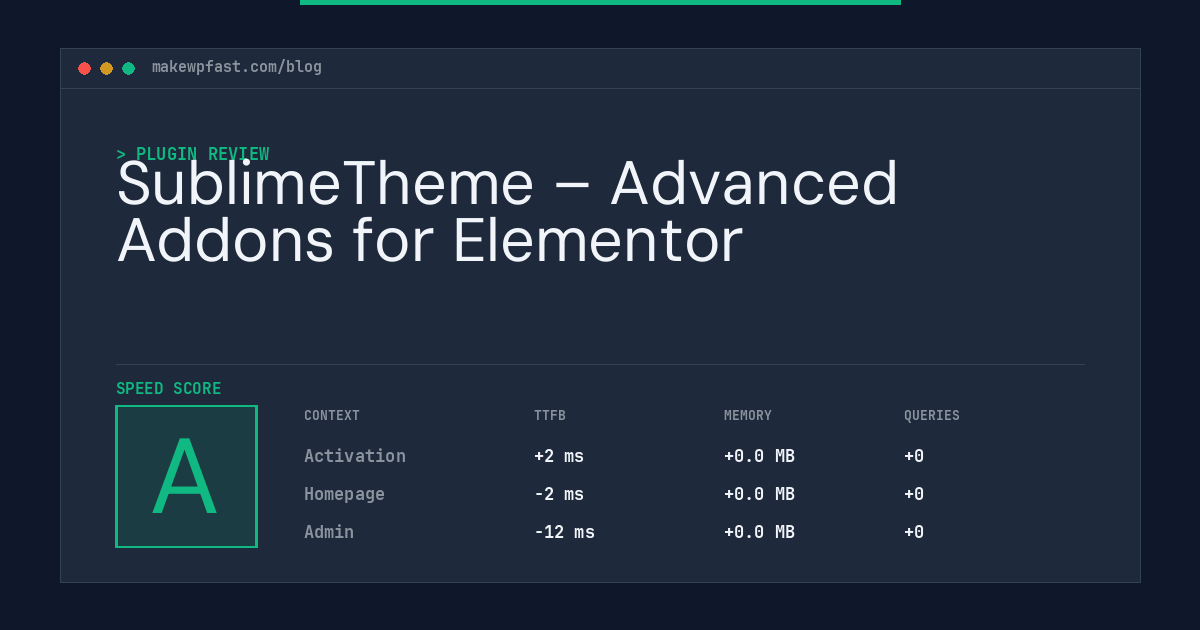 SublimeTheme – Advanced Addons for Elementor - MakeWPFast