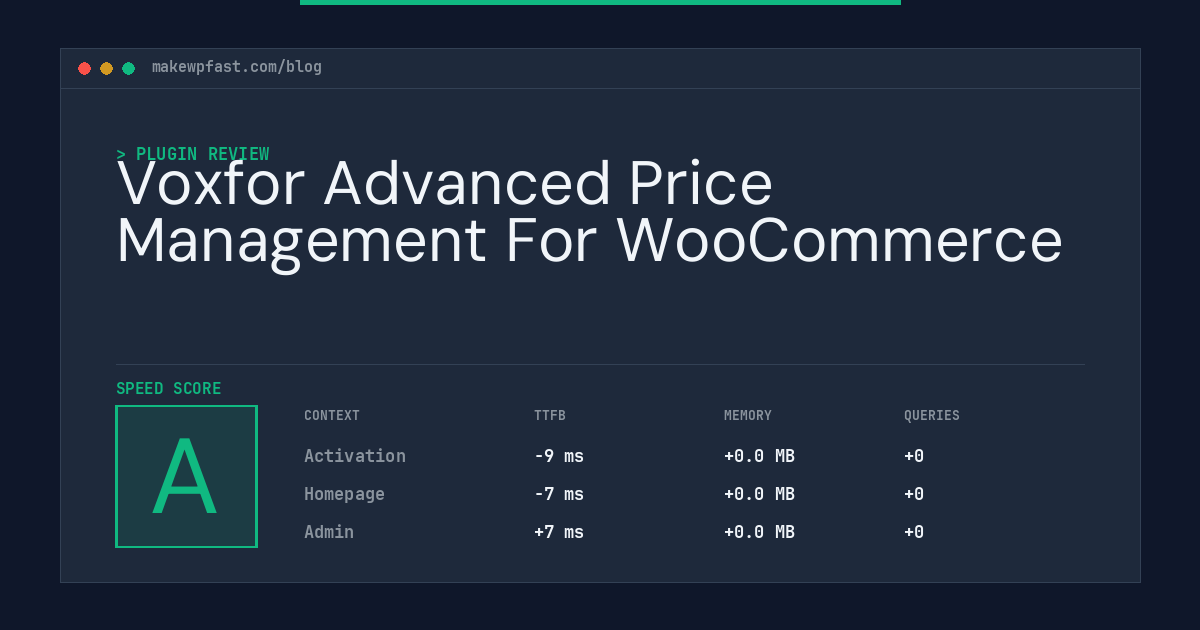 Voxfor Advanced Price Management For WooCommerce - MakeWPFast