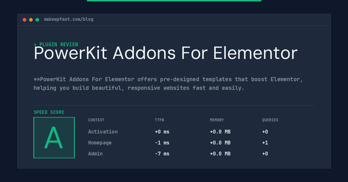 PowerKit Addons For Elementor - MakeWPFast