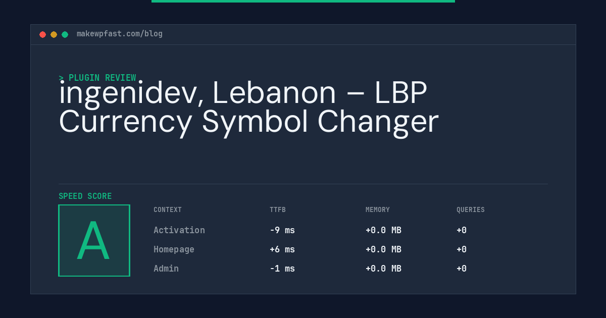 ingenidev, Lebanon – LBP Currency Symbol Changer - MakeWPFast