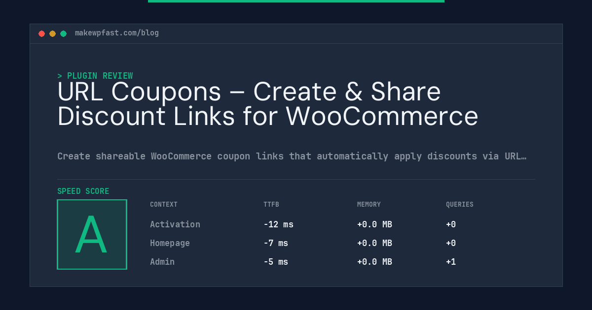 URL Coupons – Create & Share Discount Links for WooCommerce - MakeWPFast