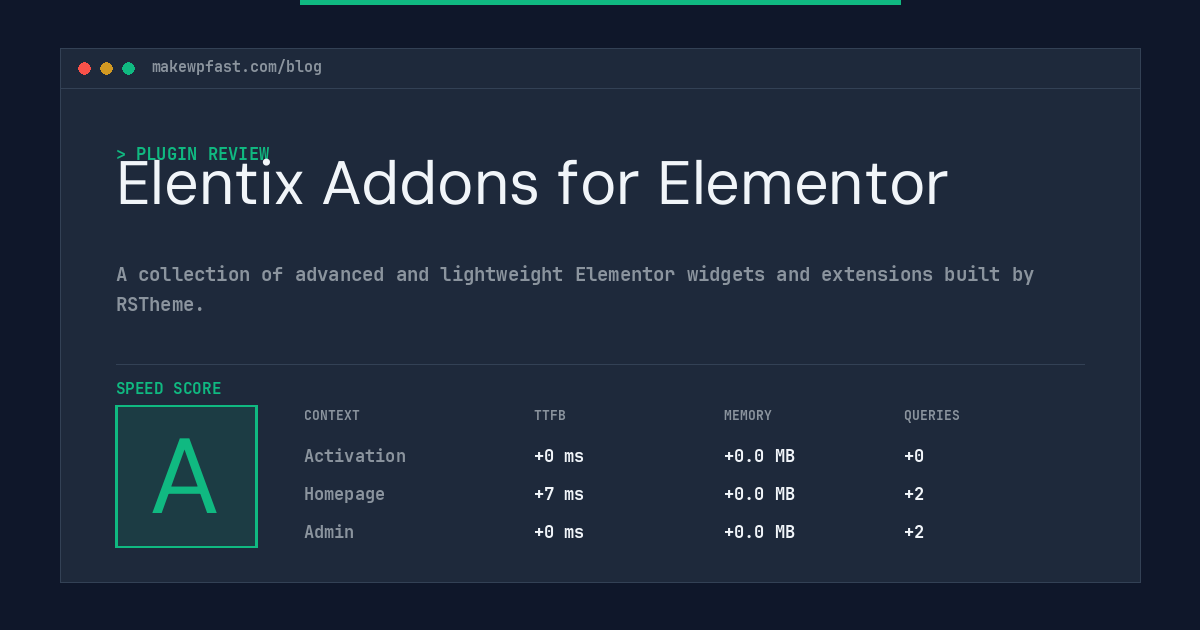 Elentix Addons for Elementor - MakeWPFast