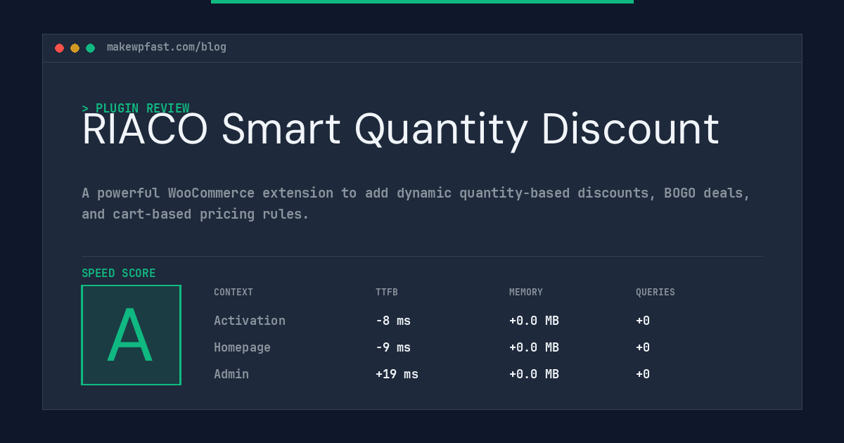 RIACO Smart Quantity Discount - MakeWPFast