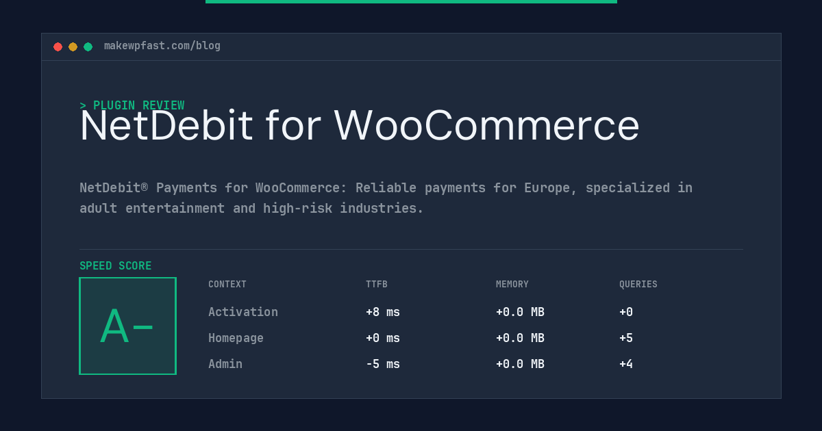 NetDebit for WooCommerce - MakeWPFast