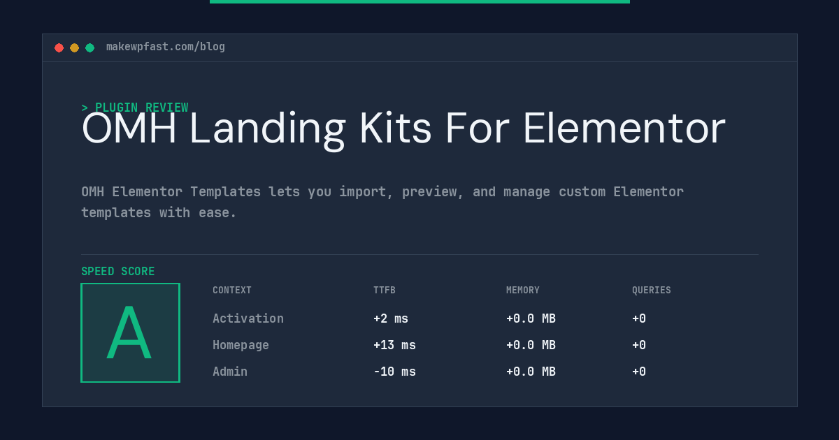 OMH Landing Kits For Elementor - MakeWPFast