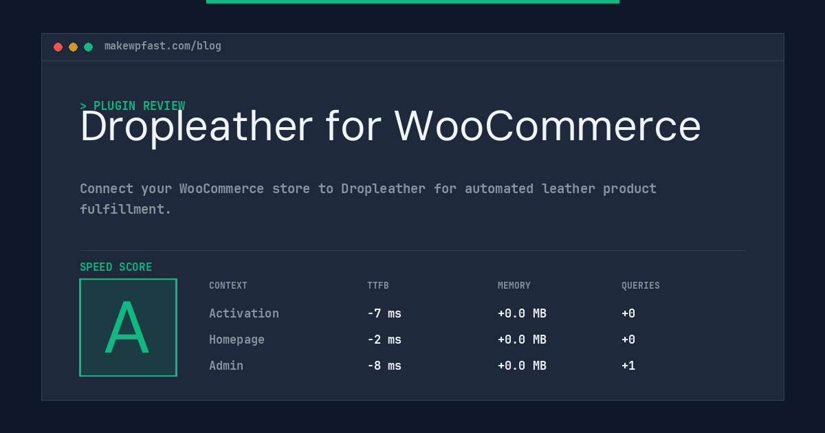 Dropleather for WooCommerce - MakeWPFast