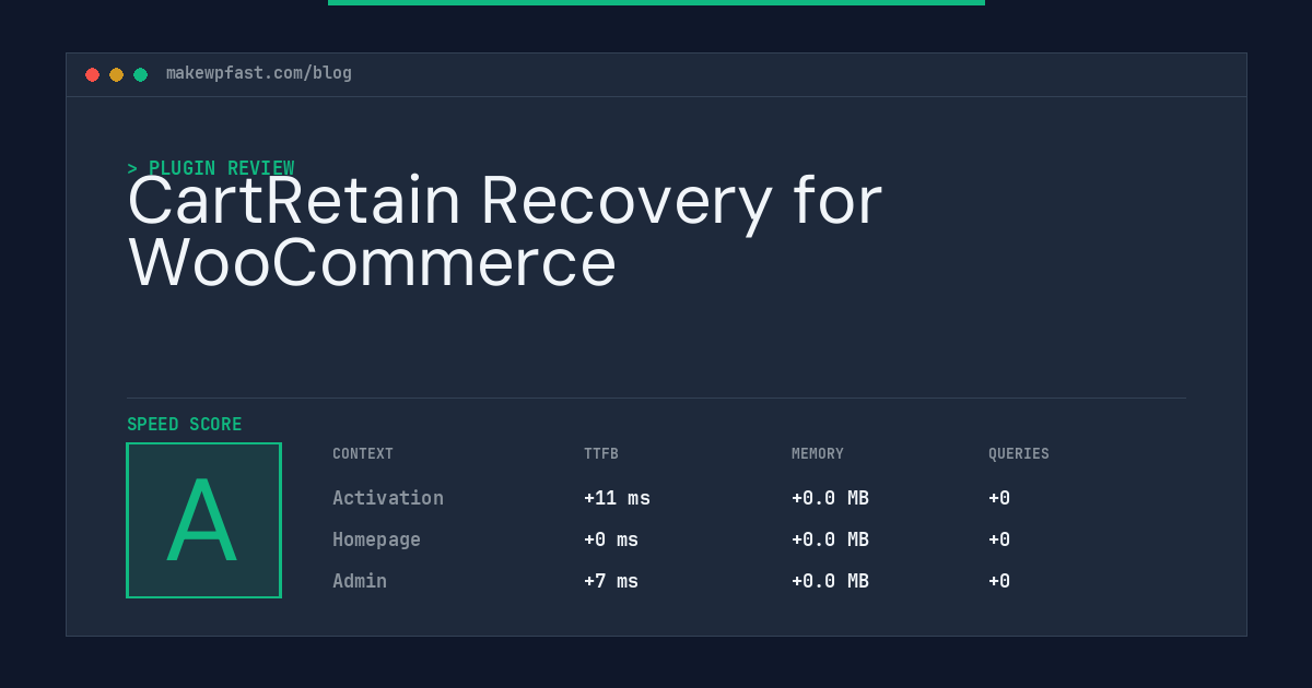 CartRetain Recovery for WooCommerce - MakeWPFast