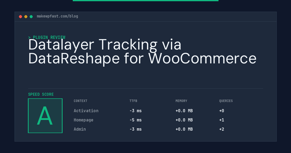 Datalayer Tracking via DataReshape for WooCommerce - MakeWPFast