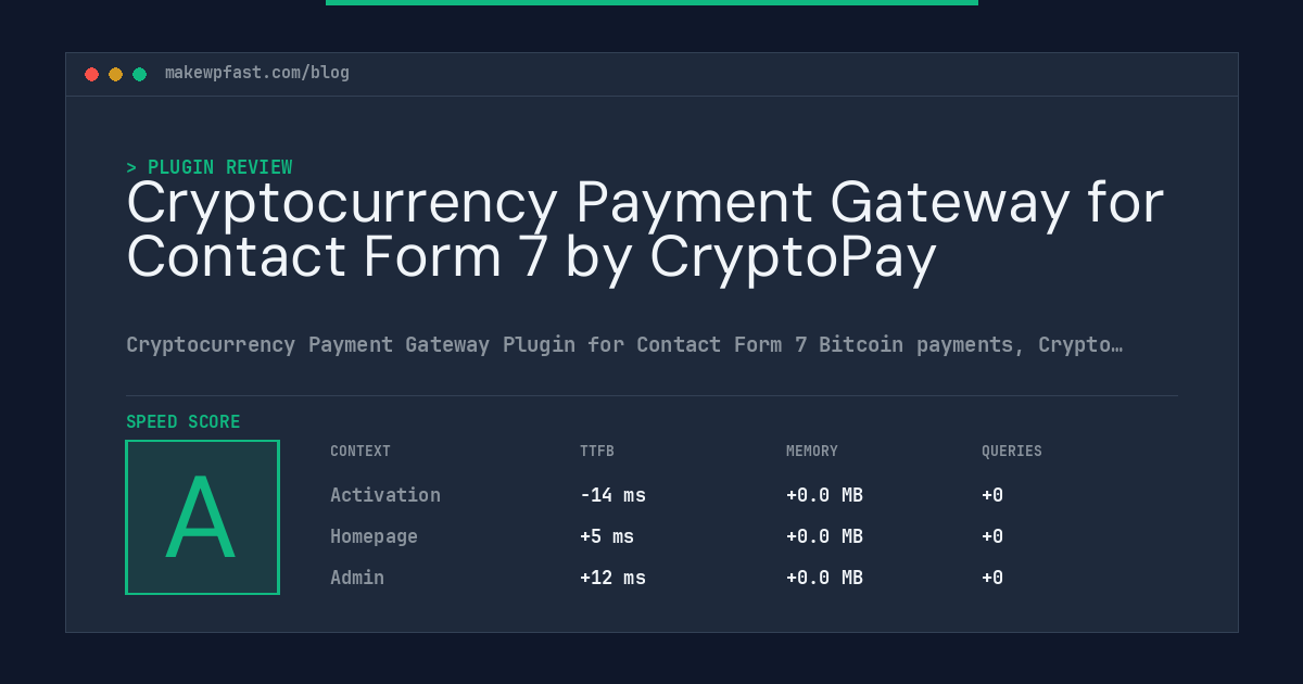 Cryptocurrency Payment Gateway for Contact Form 7 by CryptoPay - MakeWPFast